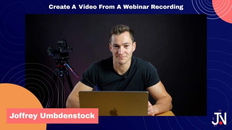 Create a video from a webinar recording with Joffrey Umbdenstock